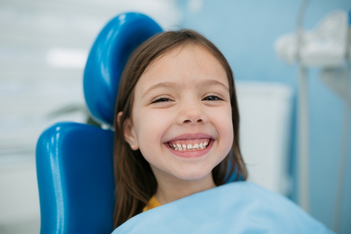 Pediatric dental visit for a child's first checkup in Boise, ID